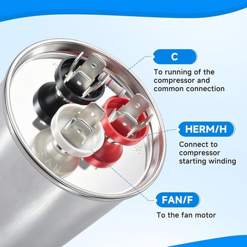 for 473731Z Heat Pump Capacitor Replacement Compatible with Pentair UltraTemp Pool and Spa Heat Pumps 80+7.5 uF 440V AC 50/60Hz Start/Run Motor Capacitor for Fan and Compressor Applications in Saudi Arabia