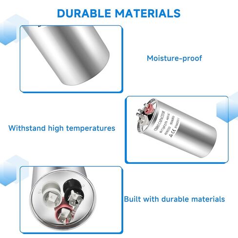for 473731Z Heat Pump Capacitor Replacement Compatible with Pentair UltraTemp Pool and Spa Heat Pumps 80+7.5 uF 440V AC 50/60Hz Start/Run Motor Capacitor for Fan and Compressor Applications in Saudi Arabia