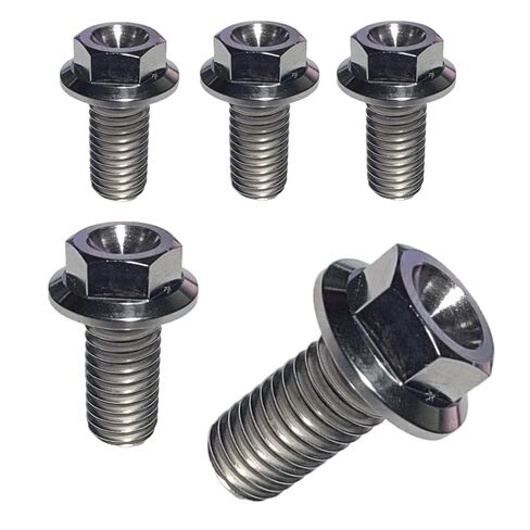 5 Pack Titanium M8 Hex Flange Bolts, M8 x 1.25 Metric, Multiple Length Options, Lightweight Corrosion Resistant Fasteners for Automotive & Industrial Use (Burnt Blue, M8x40mm) in Saudi Arabia