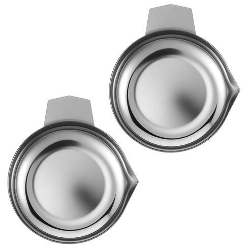 2Pcs Electronic Scale Tray Metal Measuring Trays Weighing Tray Mini Counter Scale for Jewelry Liquid Laboratory Supplies Stainless Steel Silver in Saudi Arabia