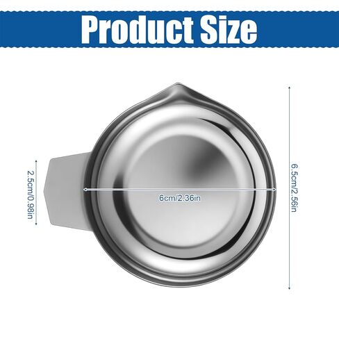 2Pcs Electronic Scale Tray Metal Measuring Trays Weighing Tray Mini Counter Scale for Jewelry Liquid Laboratory Supplies Stainless Steel Silver in Saudi Arabia
