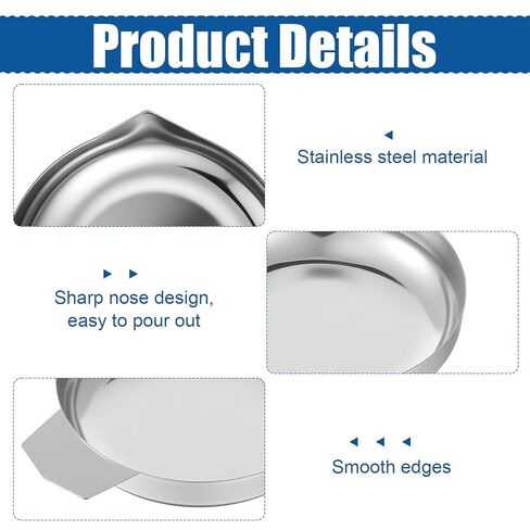 2Pcs Electronic Scale Tray Metal Measuring Trays Weighing Tray Mini Counter Scale for Jewelry Liquid Laboratory Supplies Stainless Steel Silver in Saudi Arabia