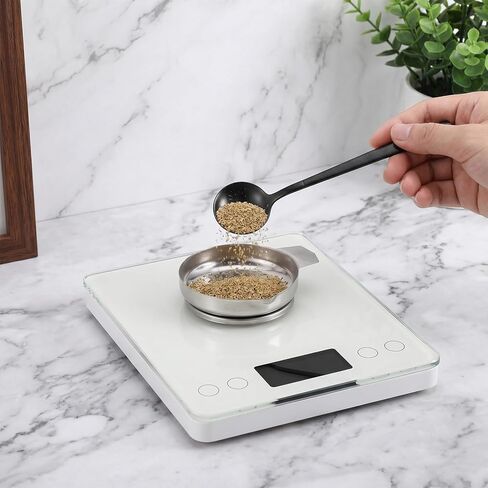 2Pcs Electronic Scale Tray Metal Measuring Trays Weighing Tray Mini Counter Scale for Jewelry Liquid Laboratory Supplies Stainless Steel Silver in Saudi Arabia