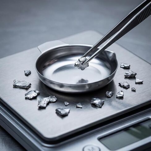 2Pcs Electronic Scale Tray Metal Measuring Trays Weighing Tray Mini Counter Scale for Jewelry Liquid Laboratory Supplies Stainless Steel Silver in Saudi Arabia