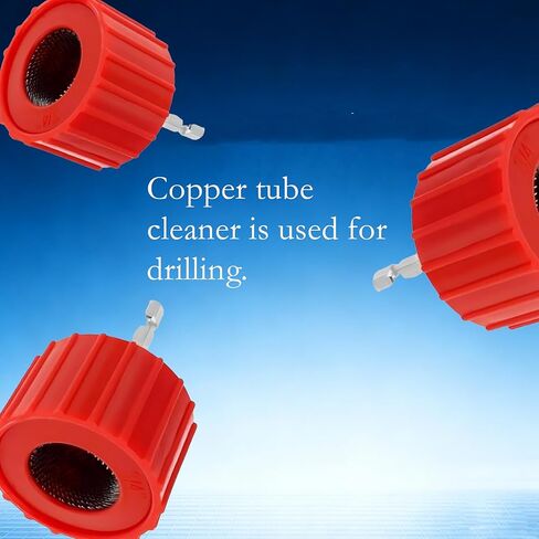 3-Size Copper Pipe Cleaner Kit for Drill, External Cleaner for 1/2", 3/4", 1" Copper & Steel Pipes with 1/4" Shank for Soldering in Saudi Arabia