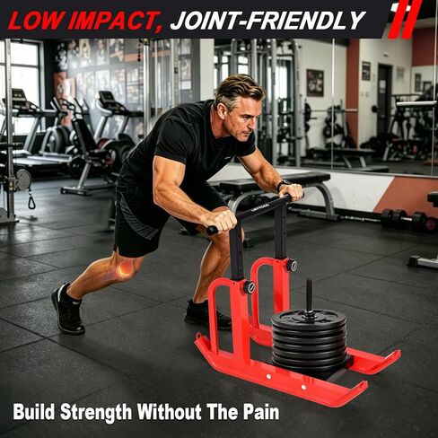 Heavy-Duty Adjustable Training Sled, 5-Level Height Adjustment, Push/Pull Dual-Use, Compatible with 1" & 2" Weight Plates, Strength & Speed Training for Soccer, Fitness & Conditioning, All-Ages in Saudi Arabia