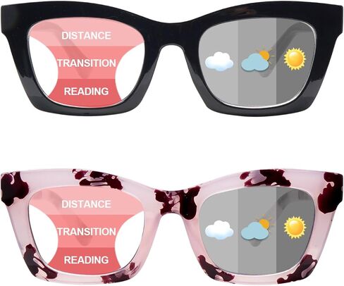 SIGVAN Photochromic Progressive Reading Glasses for Women Progressive Multifocal Blue Light Blocking Computer Readers in Saudi Arabia
