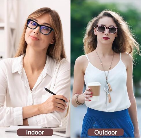 SIGVAN Photochromic Progressive Reading Glasses for Women Progressive Multifocal Blue Light Blocking Computer Readers in Saudi Arabia