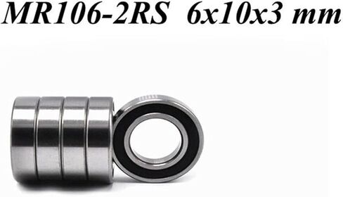 5 قطعة المطاط غطاء عازل مصغرة كرة أخدود عميقة تحمل MR106-2RS MR106 2RS RS MR106RS 6x10x3 ملليمتر in Saudi Arabia