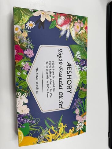 Essential Oils Set, 20x10ml Aromatherapy Essential Oil Kit for Diffuser, Humidifier, Massage, Skin & Hair Care - Lavender, Eucalyptus, Tea Tree, Sweet Orange, Lemongrass and Peppermint in Saudi Arabia