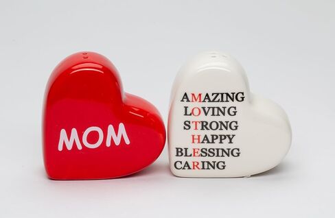 Fine Ceramic Mother's Day Mom's Amazing Love Salt & Pepper Shakers Set, 2-1/2" in Saudi Arabia