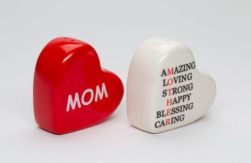 Fine Ceramic Mother's Day Mom's Amazing Love Salt & Pepper Shakers Set, 2-1/2" in Saudi Arabia