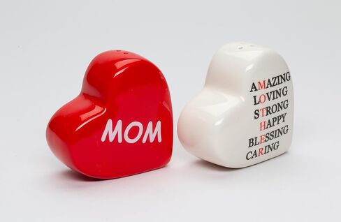 Fine Ceramic Mother's Day Mom's Amazing Love Salt & Pepper Shakers Set, 2-1/2" in Saudi Arabia
