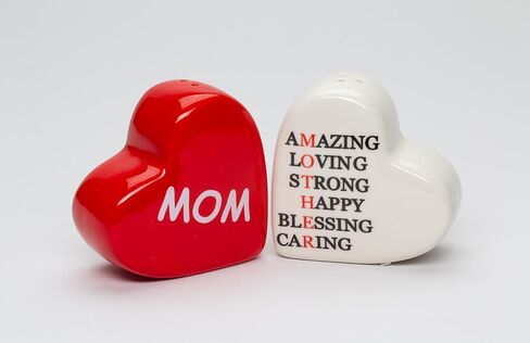 Fine Ceramic Mother's Day Mom's Amazing Love Salt & Pepper Shakers Set, 2-1/2" in Saudi Arabia