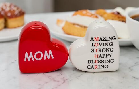 Fine Ceramic Mother's Day Mom's Amazing Love Salt & Pepper Shakers Set, 2-1/2" in Saudi Arabia