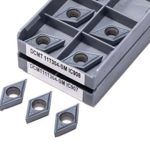 إدراجات تحول لـDCMT11T304‑SM/DCMT11T308‑SM، درجات IC908/IC907، 10 قطع، 0.4/0.8 ملم (Dcmt11t304*كربيد) in Saudi Arabia