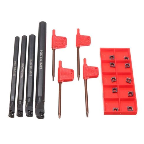 S07K/S08K/S10K/S12M-SCLCR06 Boring Bar Set with 10pcs CCMT060208 Carbide Inserts for CNC Lathe Turning in Saudi Arabia