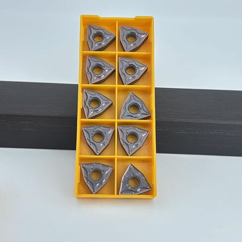 Carbide Turning Inserts for WNMG080404/WNMG080408‑MA, 10 pcs, 0.4 / 0.8 mm Radius(Wnmg080408-mapurplevp15tfgold) in Saudi Arabia