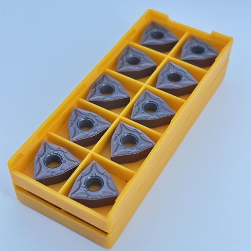 Carbide Turning Inserts for WNMG080404/WNMG080408‑MA, 10 pcs, 0.4 / 0.8 mm Radius(Wnmg080408-mapurplevp15tfgold) in Saudi Arabia