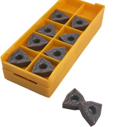 Carbide Turning Inserts for WNMG080404/WNMG080408‑MA, 10 pcs, 0.4 / 0.8 mm Radius(Wnmg080408-mapurplevp15tfgold) in Saudi Arabia