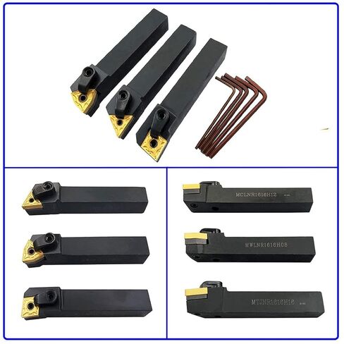 16mm MTJNR/MWLNR/MCLNR Turning Tool Holder Set with TNMG160408, WNMG080408, CNMG120408 Carbide Inserts, CNC Lathe External Turning Kit in Saudi Arabia