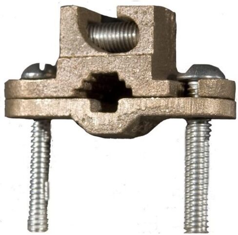91652 Ground Lay in Clamp, Copper, 1/2-1" Pipe Range, 3/8-1" Rebar Range, 8-8 SOL Splicing Wire Range, 5-Pack in Saudi Arabia
