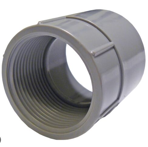 Electrical PVC Conduit Female Adaptor, Schedule 40, Grey, UL Listed, PVC Coupling One Side and Threaded One Side (25, 1/2 Inch) in Saudi Arabia