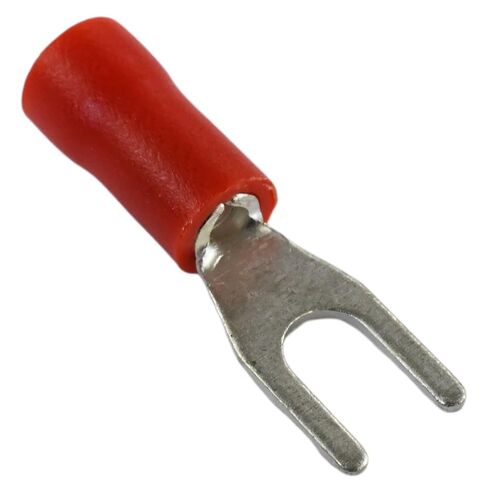PAPUGA 25PCS 20-16 AWG #6 / M3.5 Wide Version Insulated Fork Spade Crimp Connector, 600V 19A, UL cUL Power Lug for Inverter Solar & Marine Wiring, Automotive & Marine in Saudi Arabia