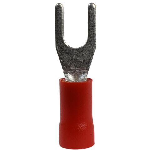PAPUGA 25PCS 20-16 AWG #6 / M3.5 Wide Version Insulated Fork Spade Crimp Connector, 600V 19A, UL cUL Power Lug for Inverter Solar & Marine Wiring, Automotive & Marine in Saudi Arabia