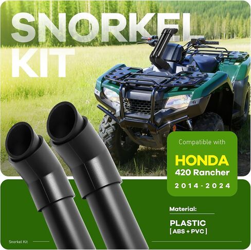 طقم أدوات الغطس ATV متوافق مع 2014-2024 Honda 420 Rancher Twin Snorkel Stacks مطلية مما يوفر بيئة سحب نظيفة وجافة للمحرك in Saudi Arabia