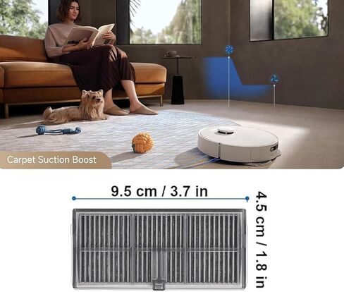 6 قطع فلتر Hepa لـ Dreame L40s Ultra AE/ L40s Ultra CE/ L10s Ultra Gen 2/ X30 Ultra/L10s Pro Ultra Heat Robots أجزاء المكنسة الكهربائية البديلة ملحقات الفلتر in Kuwait