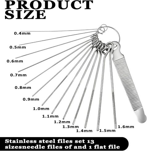 Guitar Nut File Set, Steel Bridge Saddle Nut Files Guitar Nuts Slotting Files 13 Neddles Set Luthier Tool Kit for Instrument String Guitars Bass in Saudi Arabia