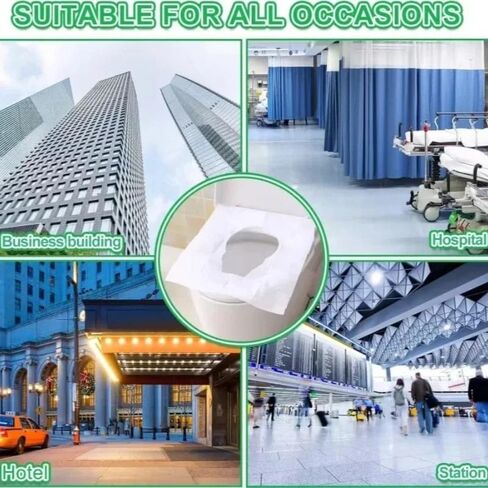 2 Pack Disposable Toilet Seat Cover Portable Travel Camping Hotel Bathroom Toilet Mat Pads Degradable Soluble Water Toilet Covers Paper in Saudi Arabia