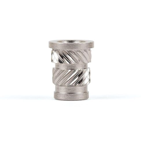 E-Z LOK Threaded Inserts for Plastic, 10-24, Straight, Flanged, Stainless Steel Threads, Heat-Stake Installation, Pack of 25, FL-124-HI-CR in Saudi Arabia