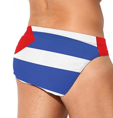 Cuban Flag Mens Swim Briefs Sexy Bikini Swimwear Triangle Swim Shorts Beach Swimsuit Trunk in Saudi Arabia