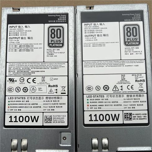 مصدر طاقة 1100 واط لـ R720 R920 E1100E-S0 L1100E-S0 0GDPF3 0HT6GX in Saudi Arabia