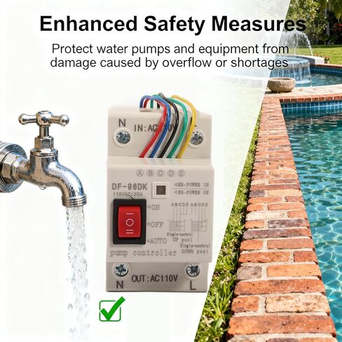 Float Valve AC110V Automatic Water Level Control Switch Brass Solenoid Shut Off Pump Pool Tank Livestock Troughs Supply Drain Mode Sump Controller 6.5Ft Detector Sensor in Saudi Arabia