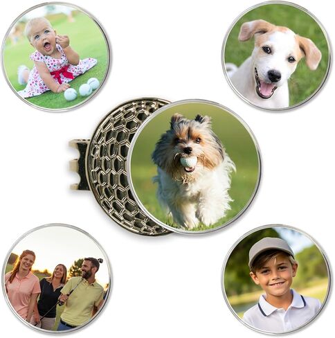 DA VINCI Custom Golf Ball Marker with Magnetic Hat Clip, Personalized with Your Photo, Logo, or Artwork. Great Gift for Golfers. Printed in USA in Saudi Arabia