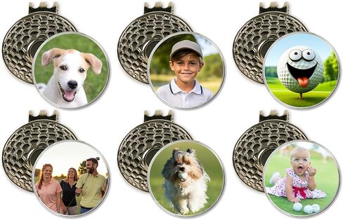 DA VINCI Custom Golf Ball Marker with Magnetic Hat Clip, Personalized with Your Photo, Logo, or Artwork. Great Gift for Golfers. Printed in USA in Saudi Arabia