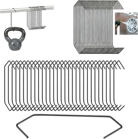 50Pcs Powder Coating Hook V-Hook, 4" Long 0.062 Wire, V-Shaped Spring Steel Hooks for Painting, 1" Leg Length, Each Holds Up to 9 lbs(Black), Kit for Kitchen,Closet,Bathroom,Work Shop,Garden in Saudi Arabia