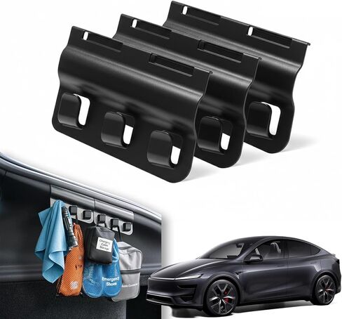 Upgraded Rear Trunk Grocery Bag Hook for 2025-2026 Tesla Model Y Juniper, High-Strength ABS Trunk Organizer Hook, Interior Accessories (Set of 2) in Saudi Arabia