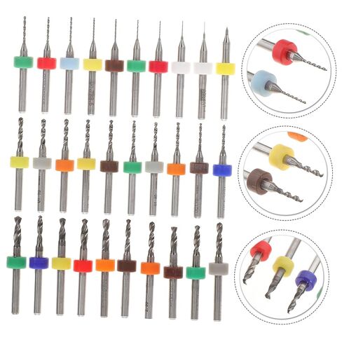 SHINEOFI 30Pcs Micro Drill Bit Set for Jewelry Making Tungsten Drill Bits for Circuit Board Engraving Lightweight Compact Design for Enhanced Work Efficiency in Saudi Arabia