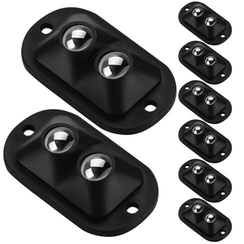 NUOBESTY 8pcs Self-Adhesive Swivel Caster Wheels with Double Ball Bearings, Mini Rotatable Adhesive Wheels for Trash Bin, Storage Box, and Small Appliance Mobility in Saudi Arabia