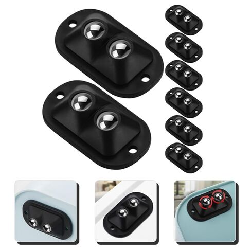 NUOBESTY 8pcs Self-Adhesive Swivel Caster Wheels with Double Ball Bearings, Mini Rotatable Adhesive Wheels for Trash Bin, Storage Box, and Small Appliance Mobility in Saudi Arabia