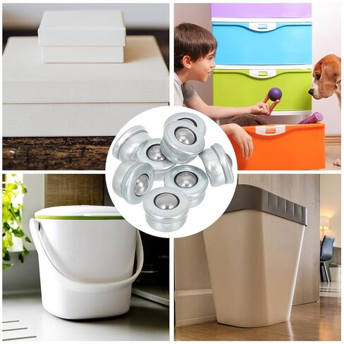 Mipcase 8 قطع عجلات كروية تحمل عجلات بديلة للكرسي الدوار من الفولاذ الكربوني كرات دوارة صغيرة للأثاث ودعم النقل الصناعي in Saudi Arabia