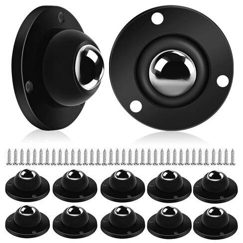 Artibetter 12pcs Self Adhesive Mini Swivel Casters with Steel Ball Bearings, 360° Rotating Flat Chair Casters for Small Furniture, Appliances, and Storage Boxes in Saudi Arabia