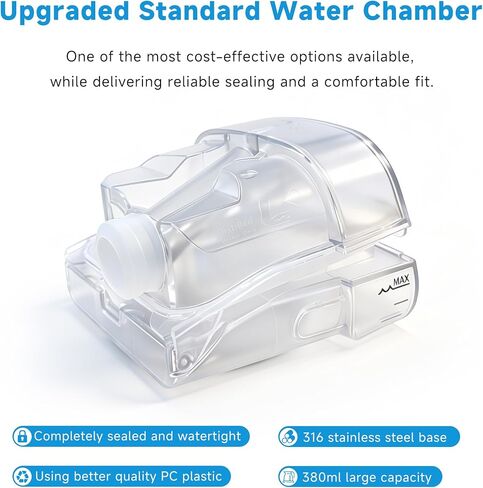 خزان مياه بديل متوافق مع ResMed AirSense 11، غرفة CPAP محكمة الغلق بدقة بسعة 380 مل، خالية من مادة BPA، مستلزمات AirCurve 11 S11 سهلة التنظيف in Kuwait
