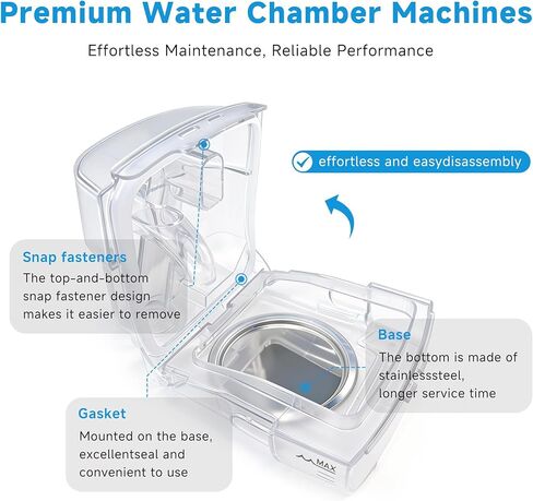 خزان مياه بديل متوافق مع ResMed AirSense 11، غرفة CPAP محكمة الغلق بدقة بسعة 380 مل، خالية من مادة BPA، مستلزمات AirCurve 11 S11 سهلة التنظيف in Kuwait