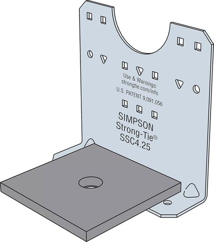 Simpson Strong-Tie MSSC4.25KW-KT20 MSSC 4-1/4 بوصة. موصل Kneewall لـ 6 بوصة. عضو تأطير مع لوحة تحمل (الكمية-20) in Saudi Arabia