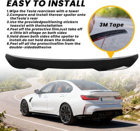 Rear Car-Bon Fiber Trunk Tail Spoiler Compatible with 3 Series G20 G80 M3 2019-2025 PSM-Style Rear Wing Spoiler in Saudi Arabia